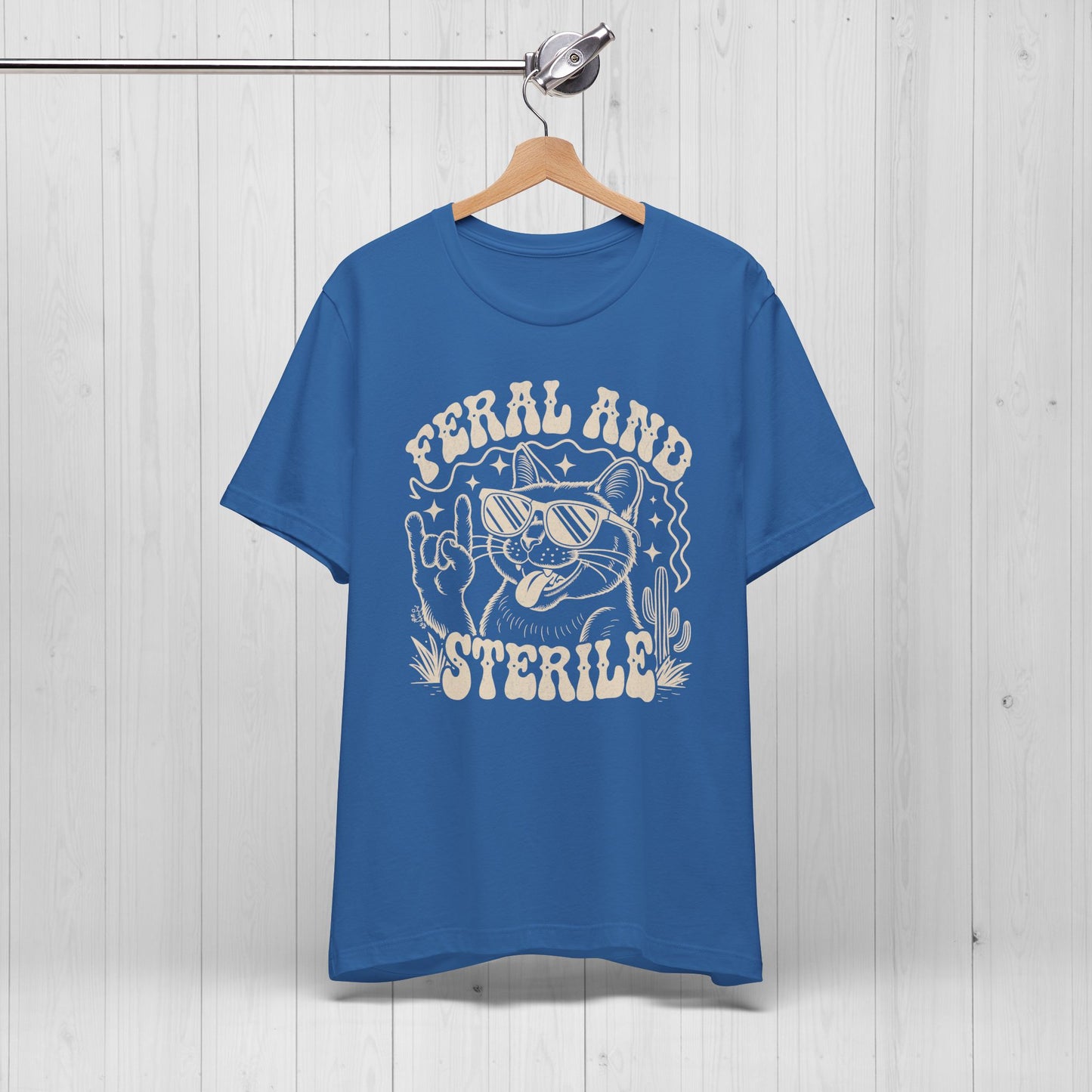 Feral and Sterile Rocker Cat Shirt – Funny Vintage Tee