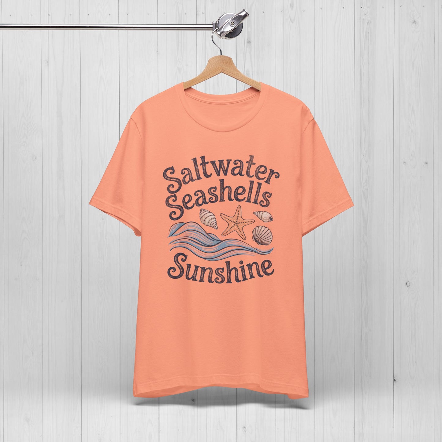 Saltwater Seashells Sunshine Tee โ Vintage Beach Vibes
