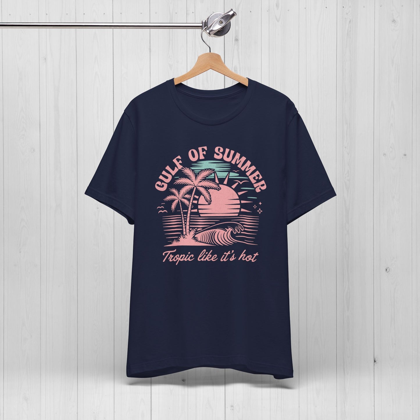 Gulf of Summer Tee | Vintage Pink 90s Beach Vibes Shirt ๐