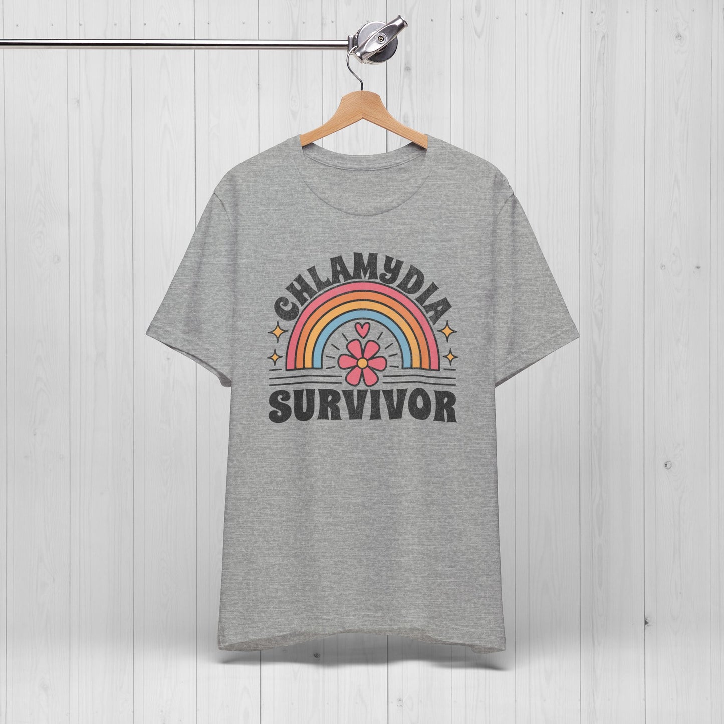 Chlamydia Survivor Shirt ๐ Funny Rainbow Flower Tee