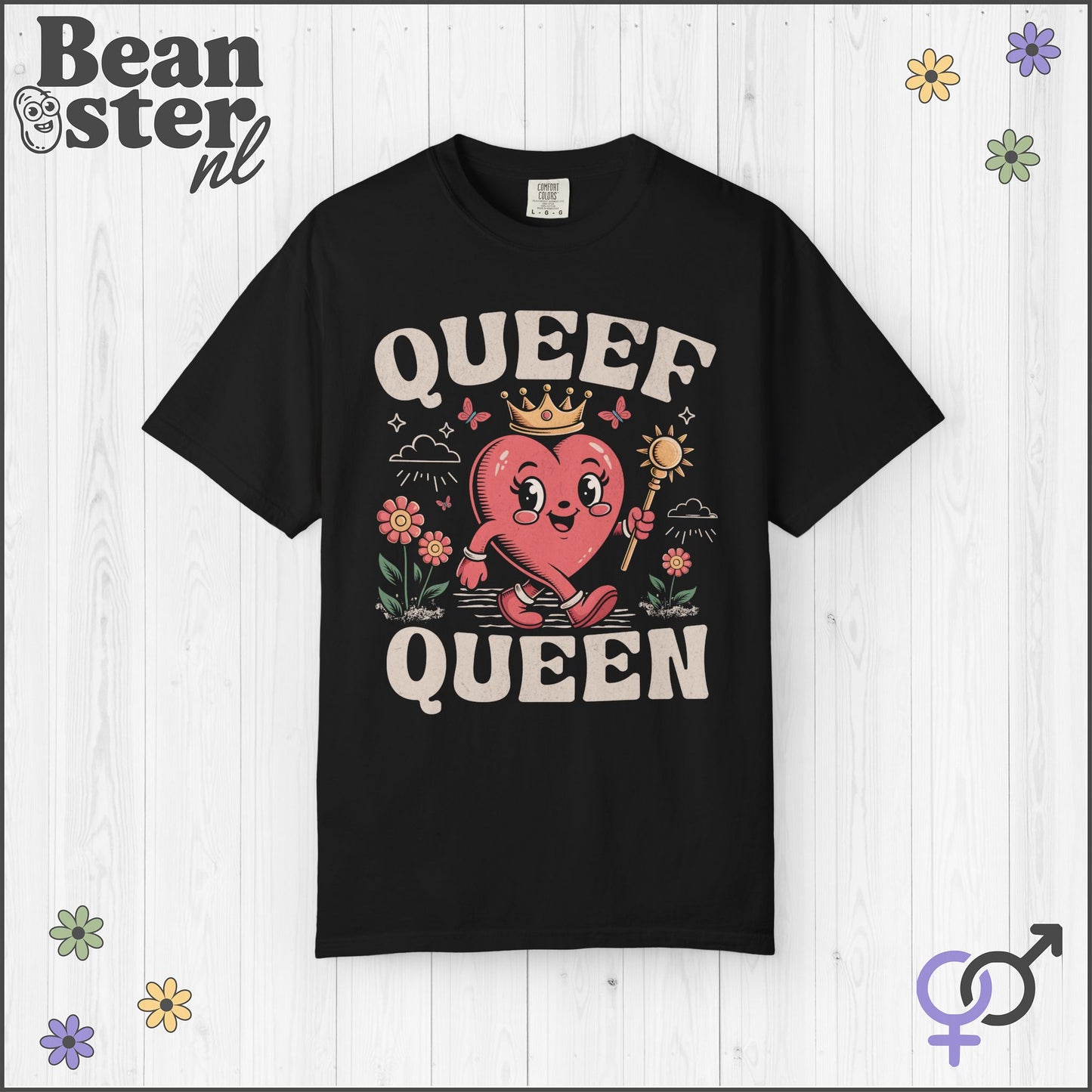 Queef Queen Retro Heart Mascot Shirt