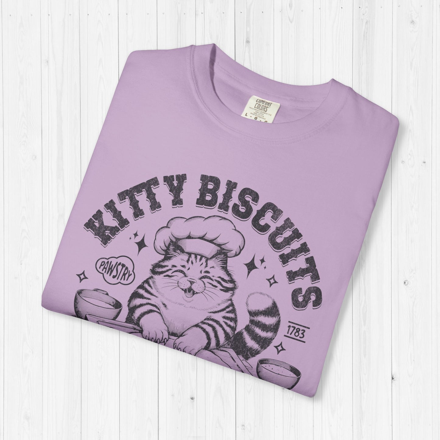Kitty Biscuits Shirt – Cute Cat Baking Bread Tee for Cat Lovers