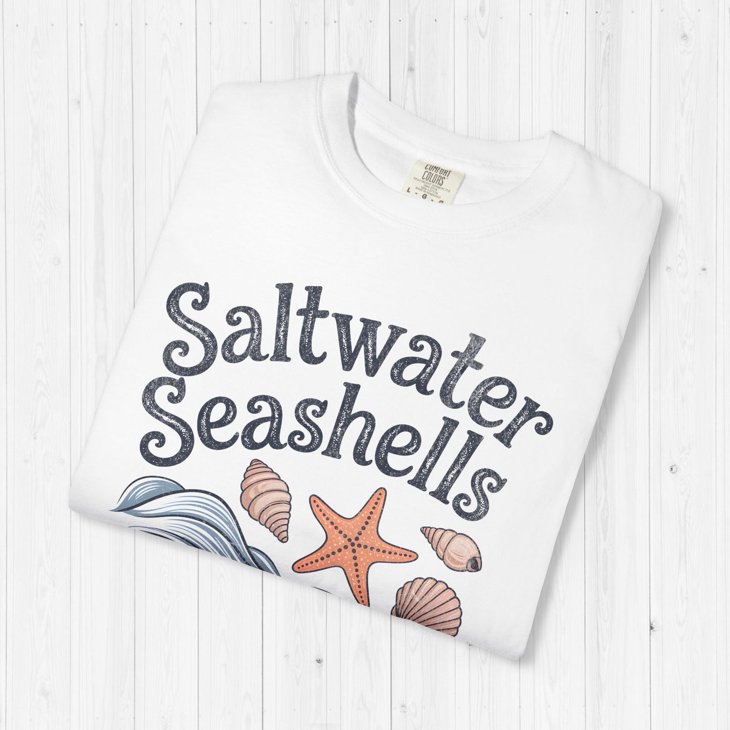 Saltwater Seashells Sunshine Tee โ Vintage Beach Vibes