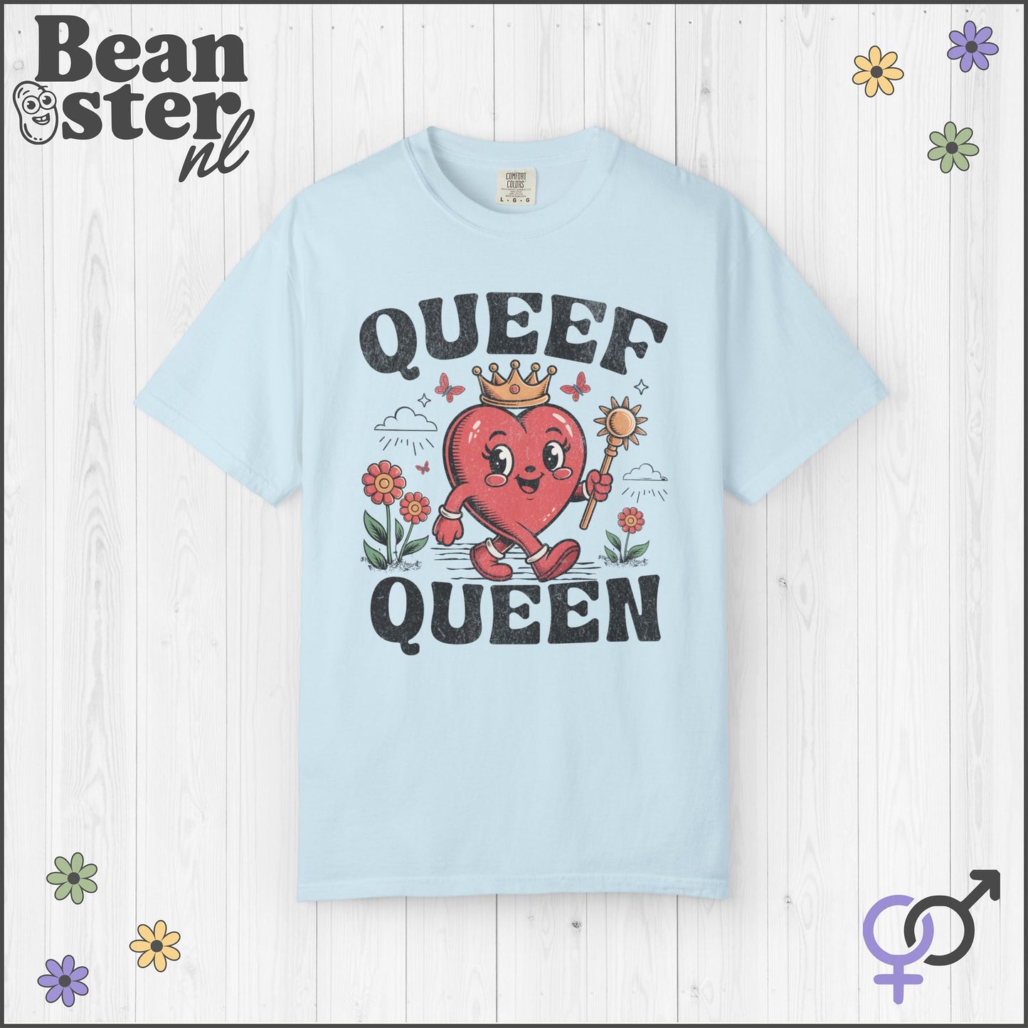 Queef Queen Retro Heart Mascot Shirt
