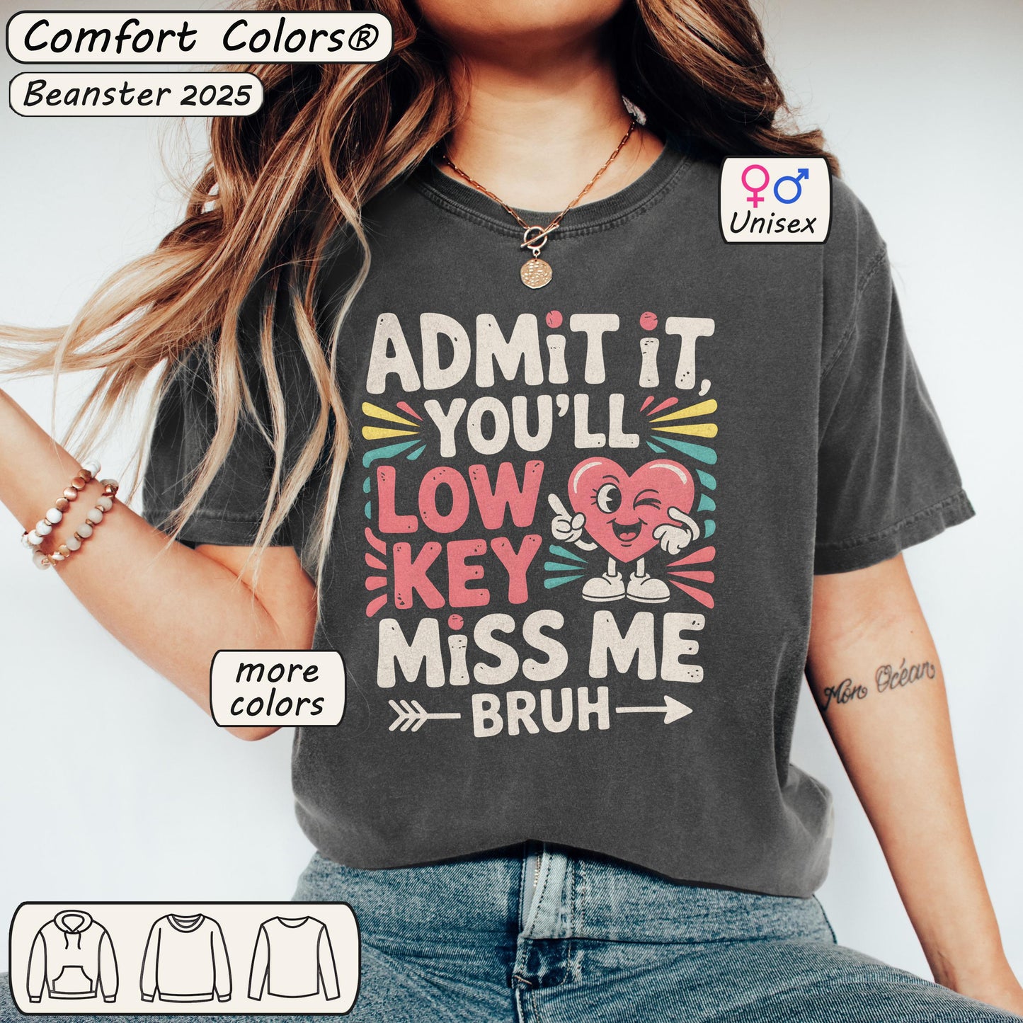 Admit You'll Low Key Miss Me Shirt – 90s Retro Funny Teacher Gift