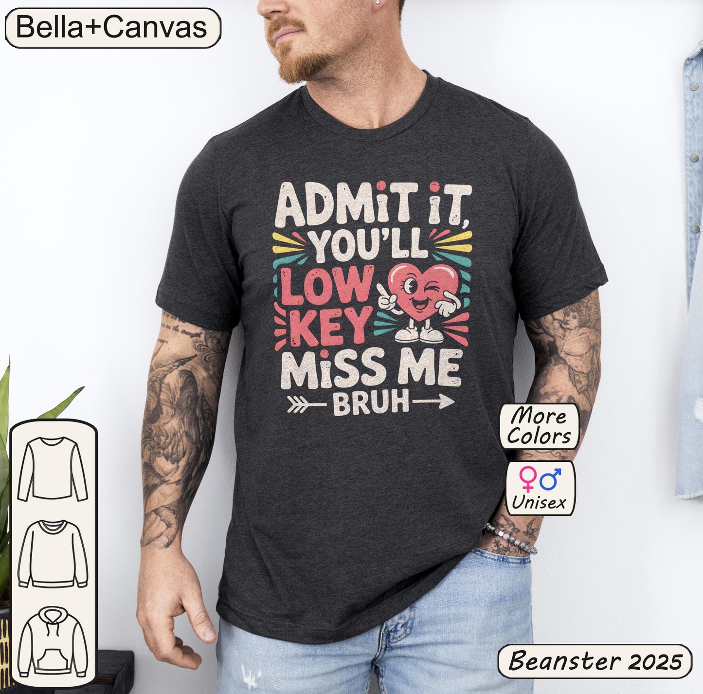 Admit You'll Low Key Miss Me T-Shirt – 90s Retro Funny Teacher Gift