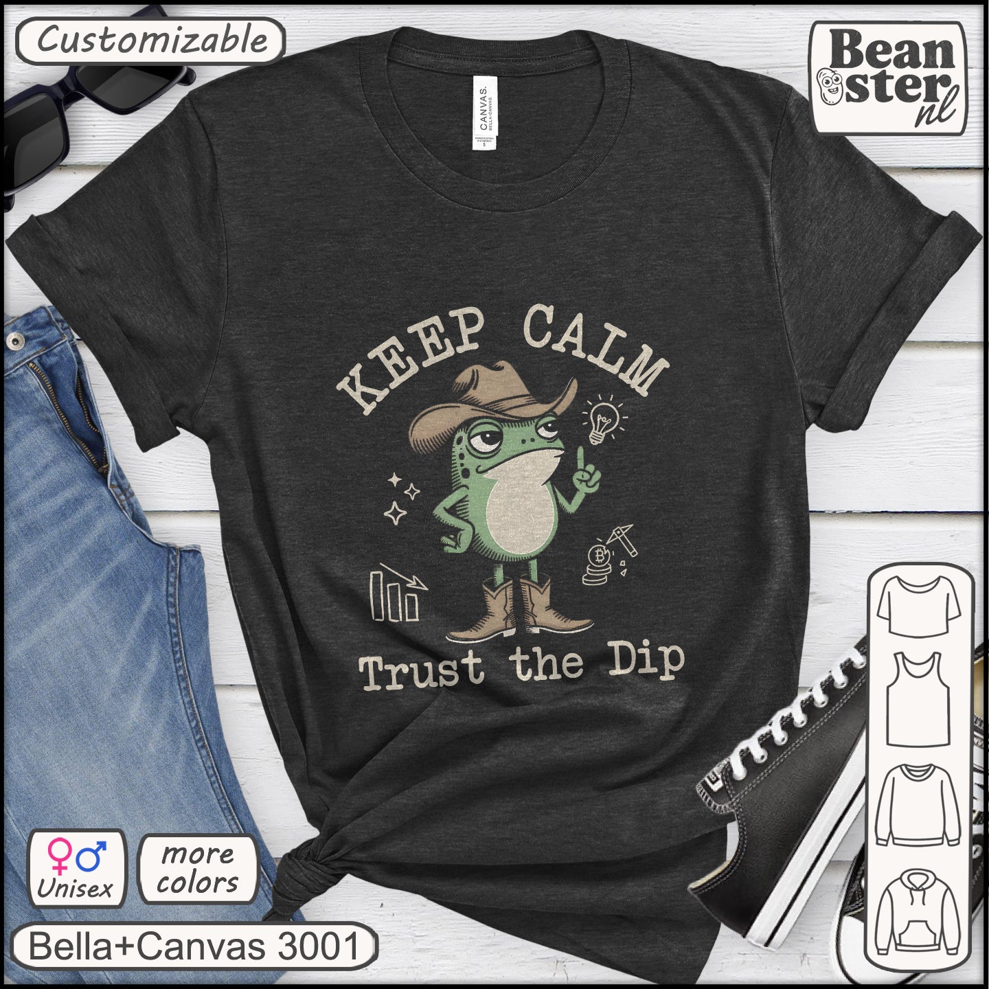 Bitcoin and finance humor frog tee original design