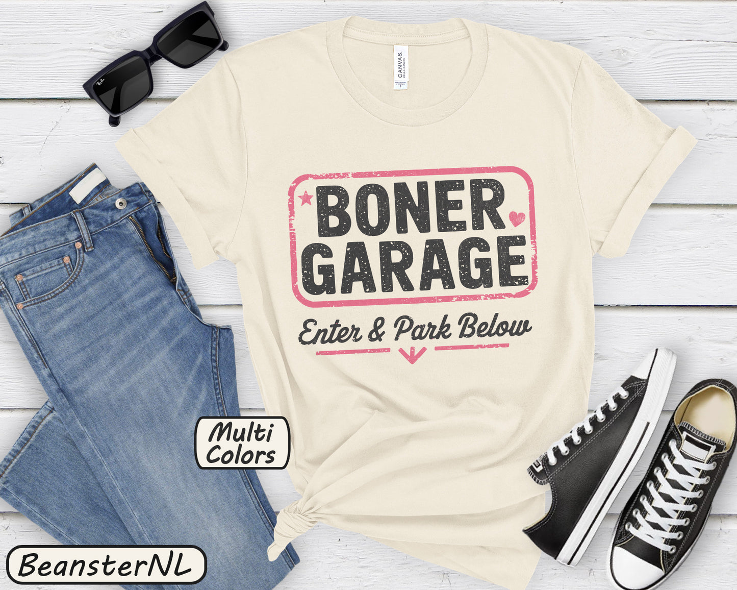 Boner Garage T-Shirt – Funny, Edgy, NSFW Meme Tee