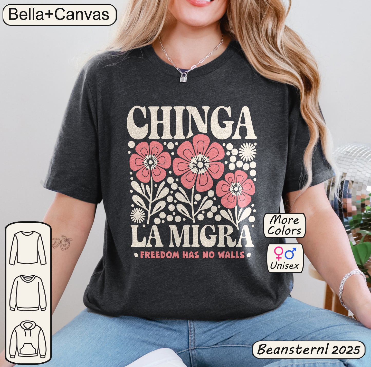 Chinga La Migra Shirt โ Social Justice Tee with Style ๐ธ