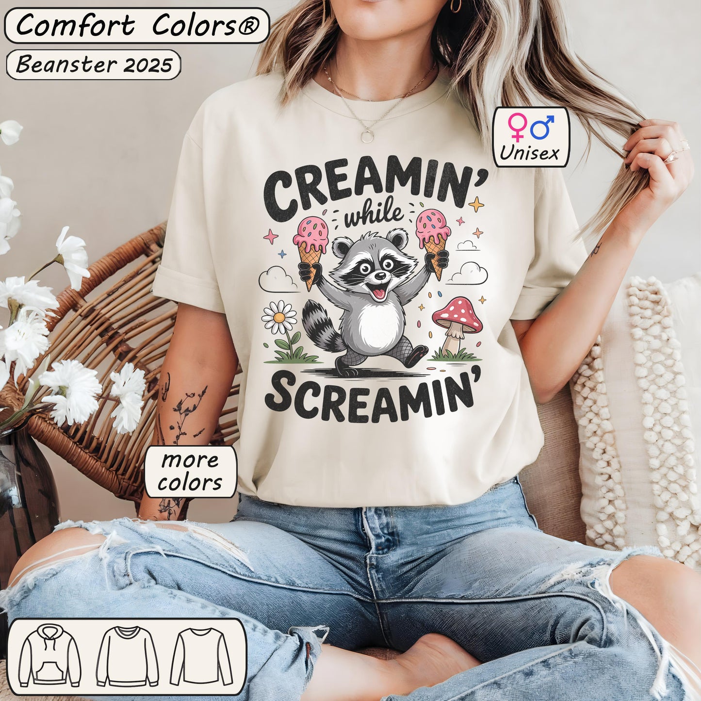 Creaming Screaming Raccoon Shirt