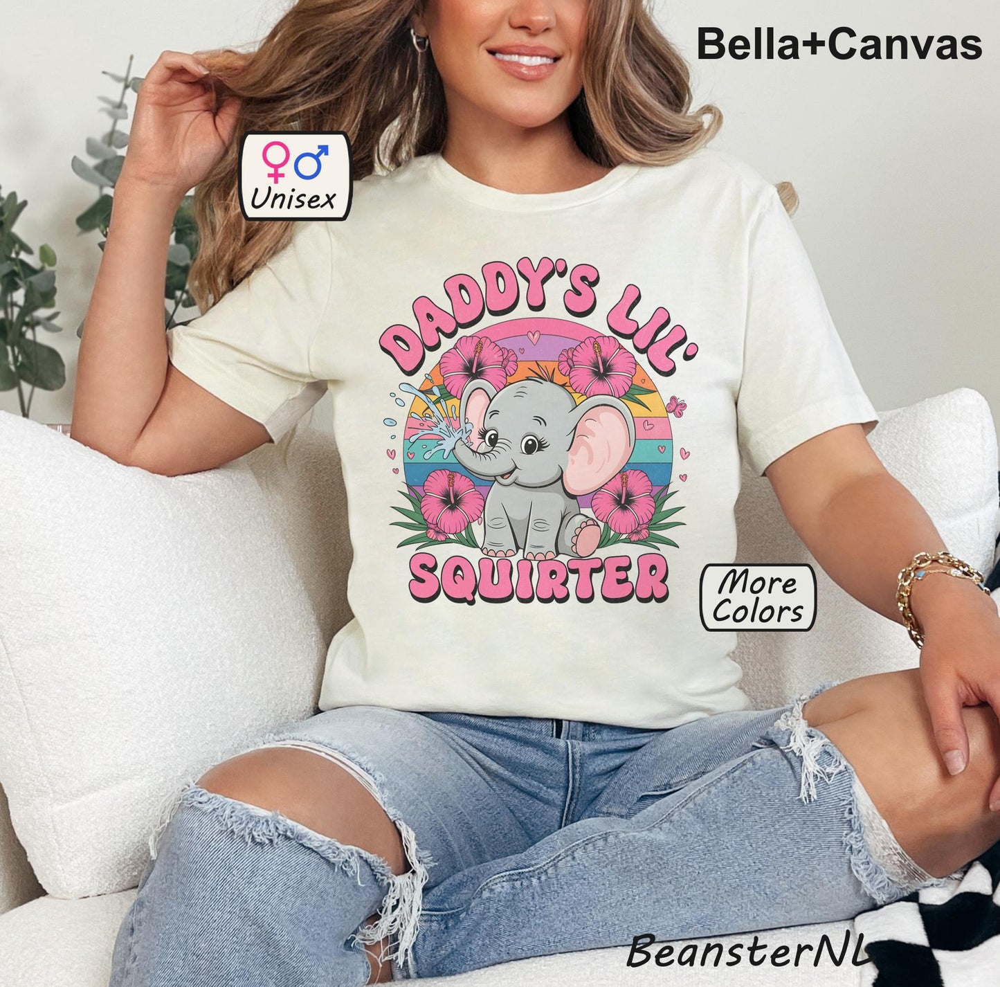 Daddy's Lil Squirter Elephant Bella Canvas T-Shirt