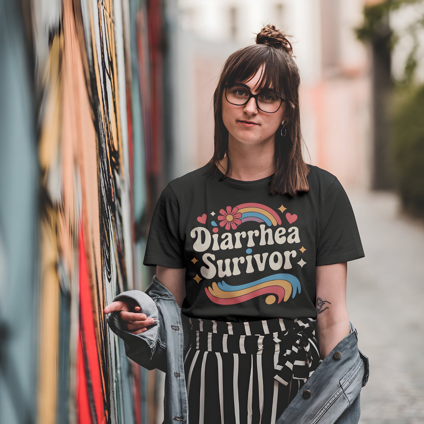 Diarrhea Survivor Groovy Tee – Funny Humor Shirt