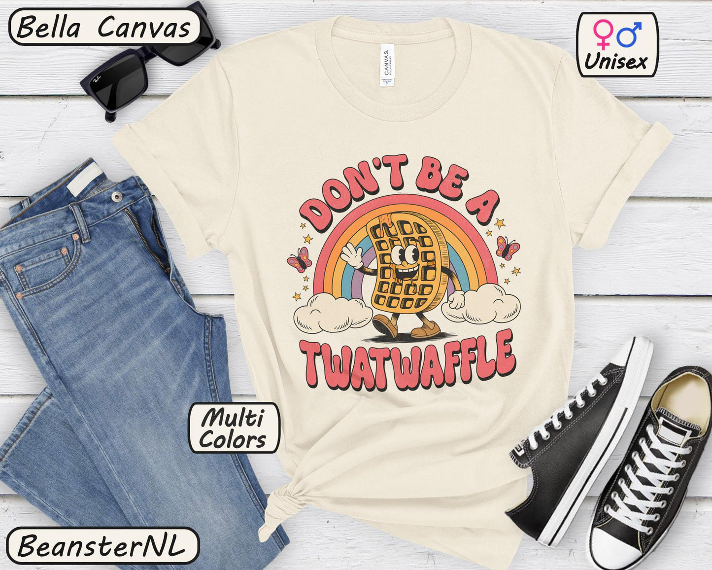 Don’t Be a Twatwaffle Shirt – Funny Rainbow Waffle