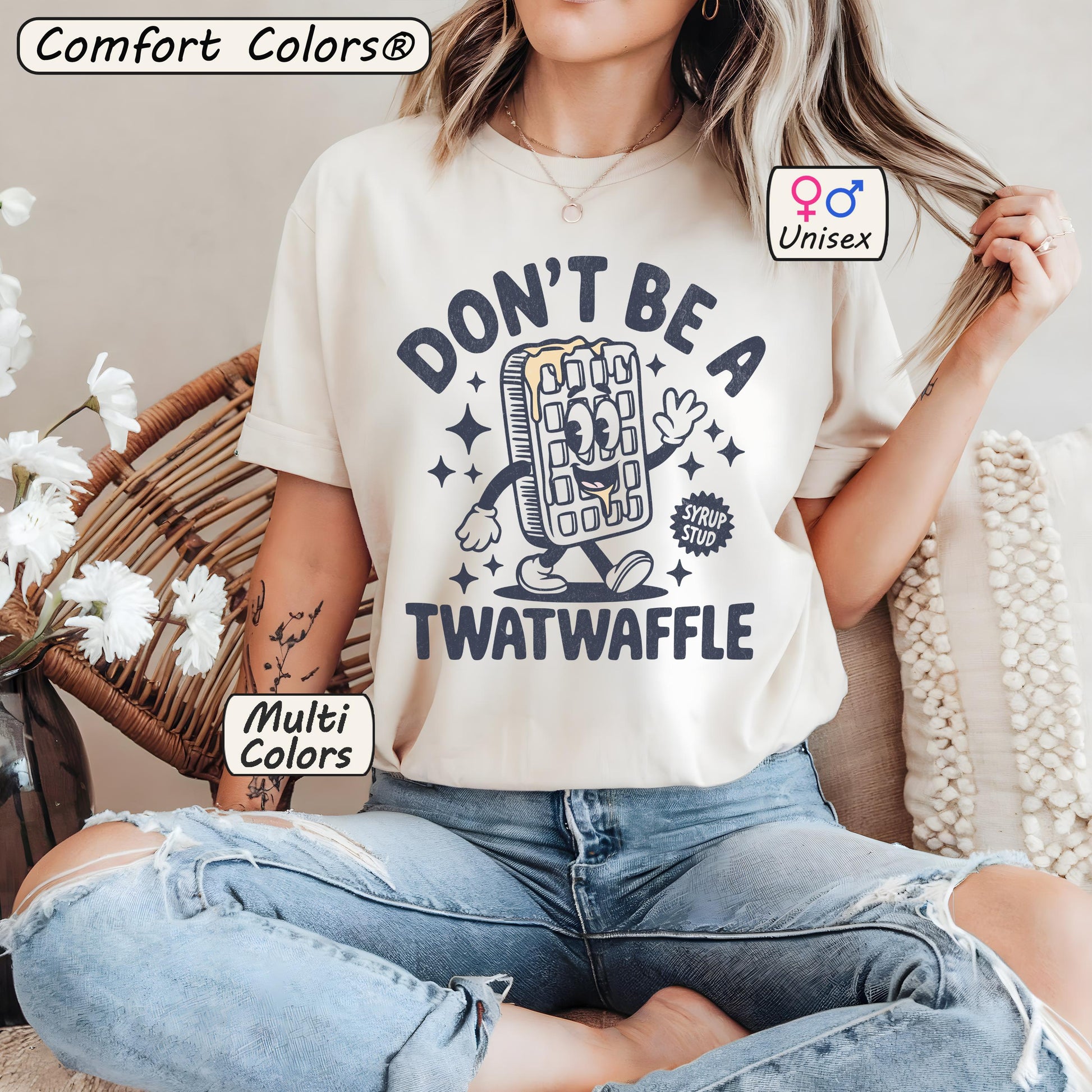 Don't Be a Twatwaffle Shirt – Funny Waffle Mascot Tee