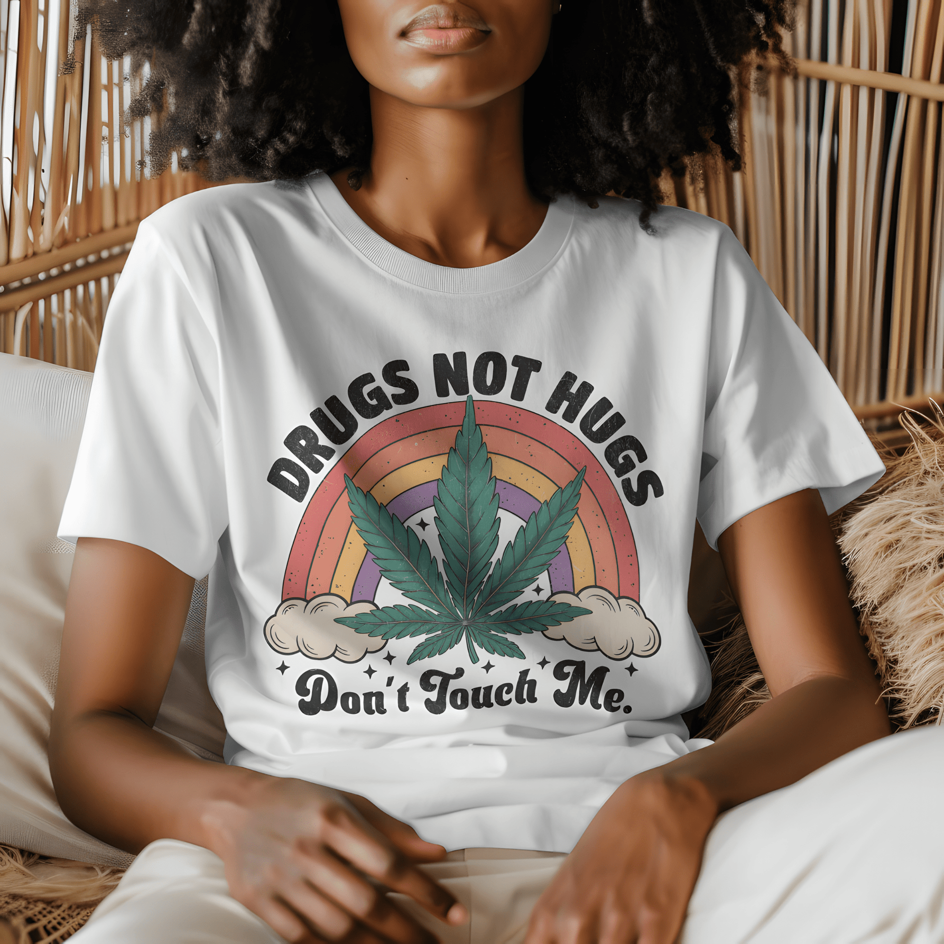 Drugs Not Hugs Shirt Funny Weed TShirt