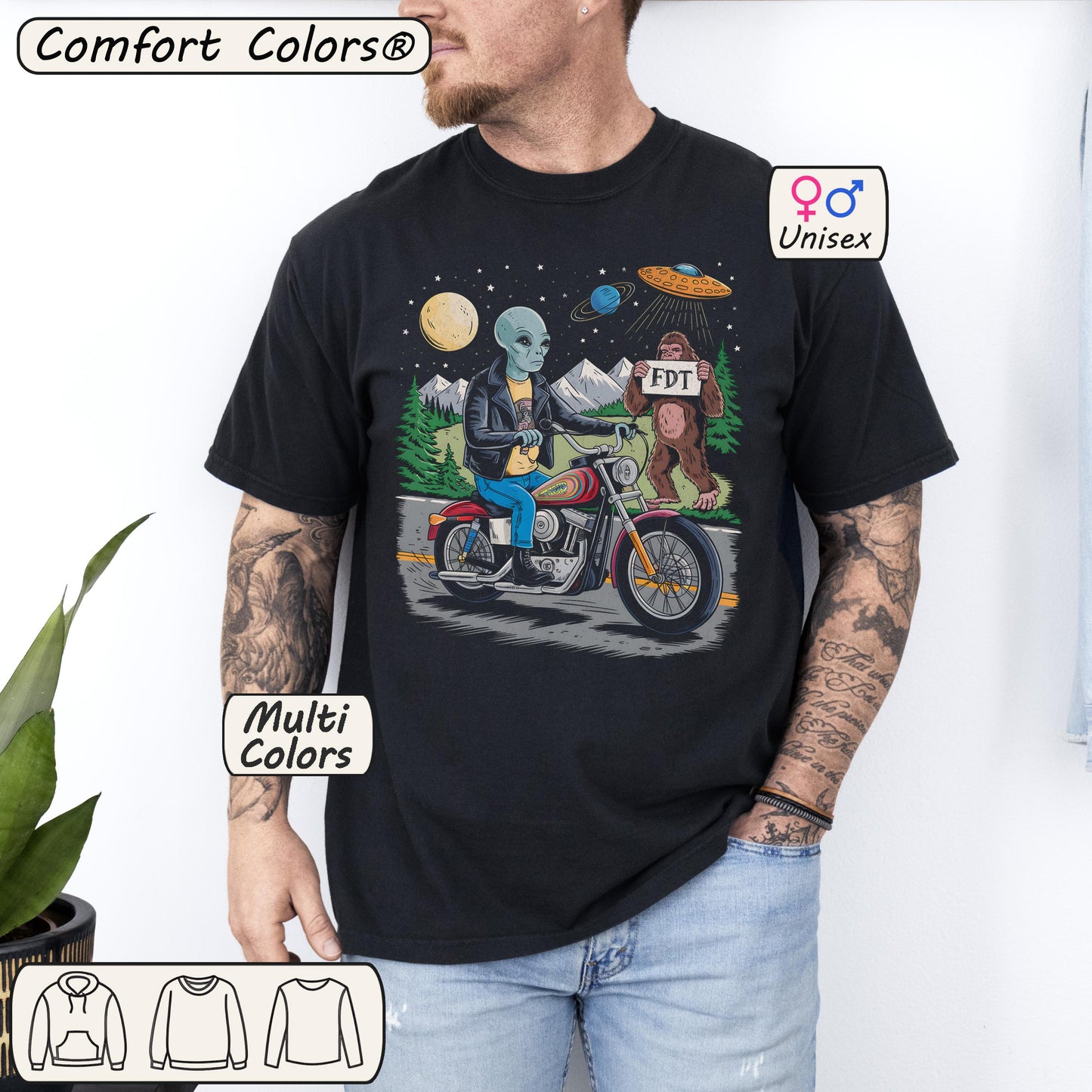FDT Bigfoot & Alien Protest T-Shirt