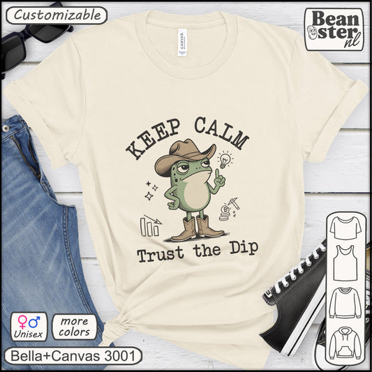 Funny frog crypto meme graphic t-shirt for traders