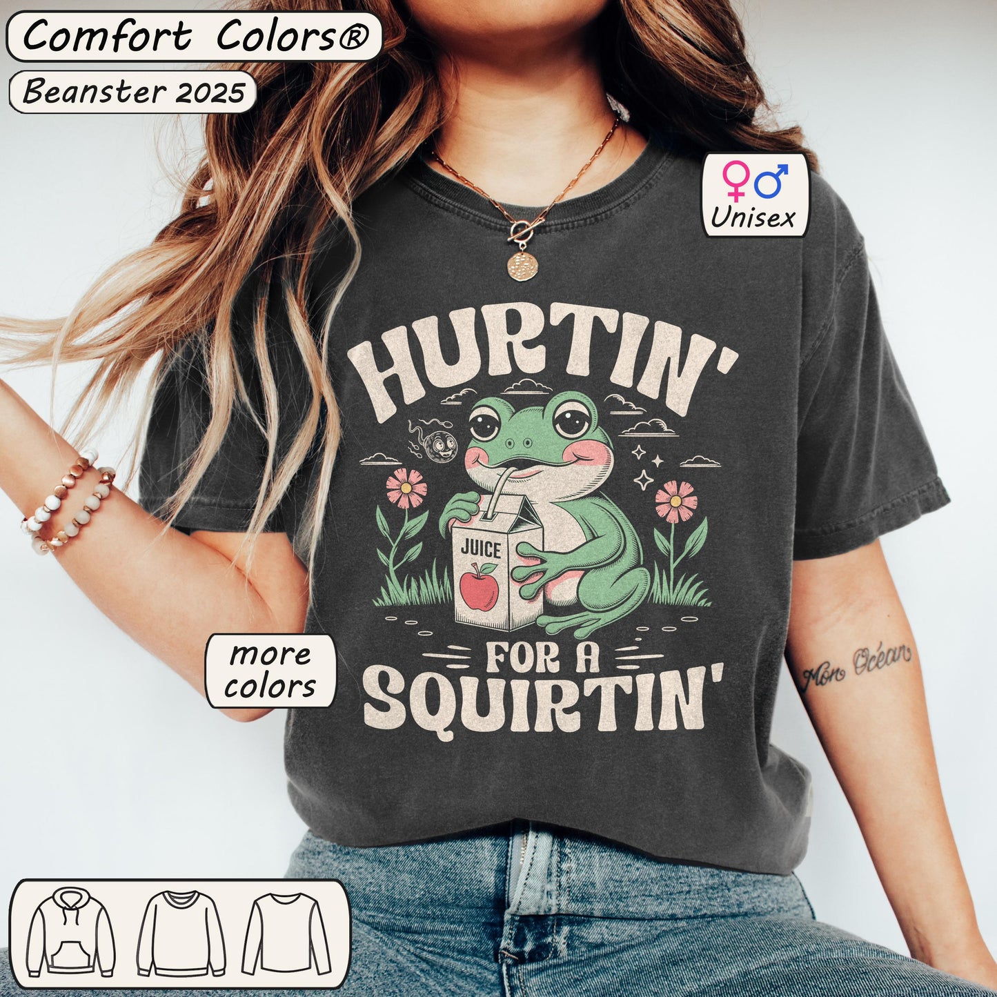 Hurtin' For A Squirtin' Funny Frog T-Shirt | Edgy Meme Tee Gift