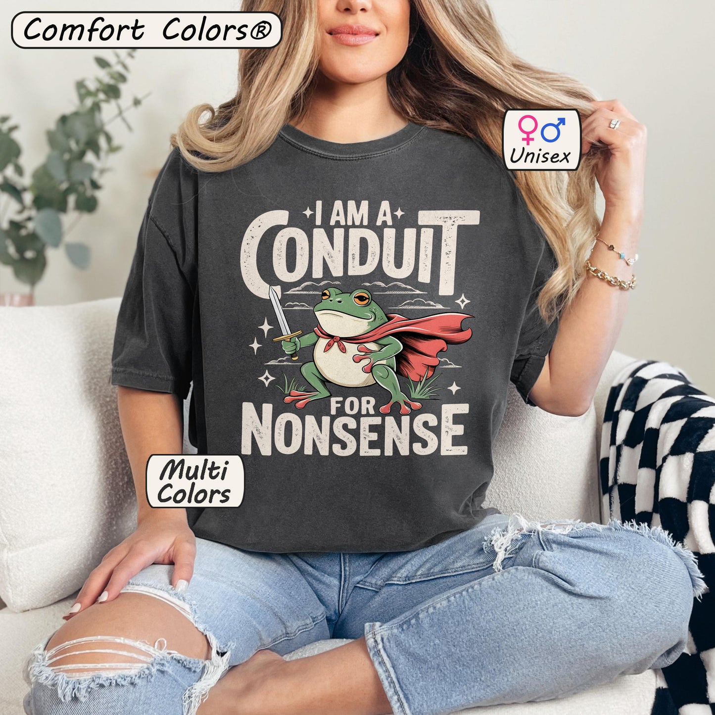 I Am a Conduit for Nonsense Frog Graphic T-Shirt