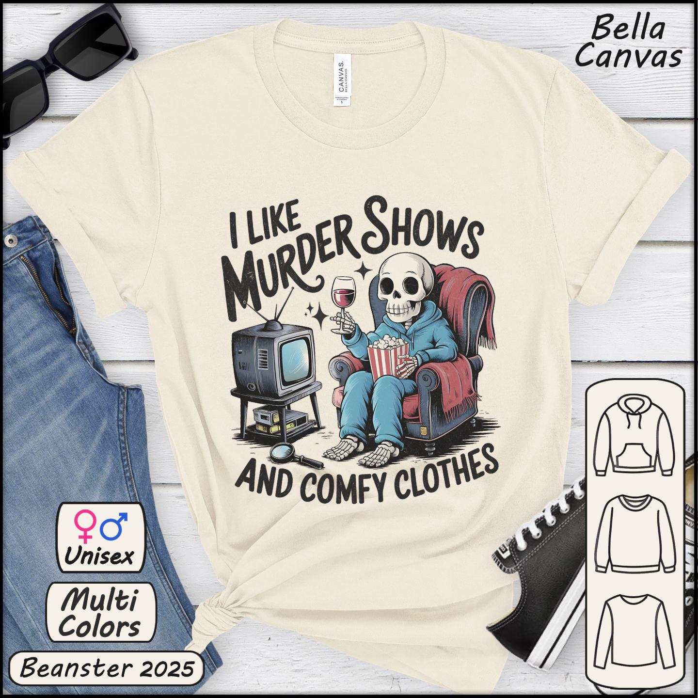 Murder Shows & Comfy Clothes Retro Shirt