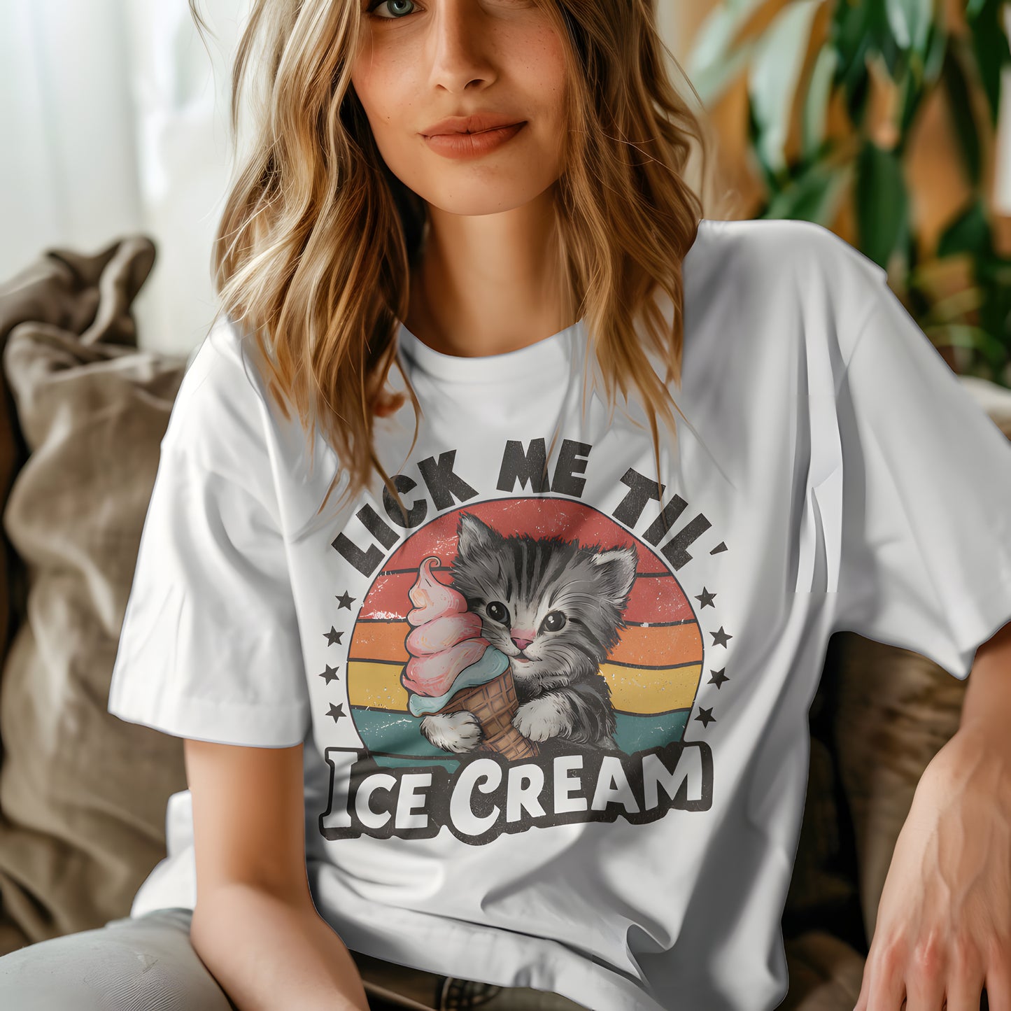 Lick Me Til' Ice Cream Shirt – Sassy Cat Meme Tee