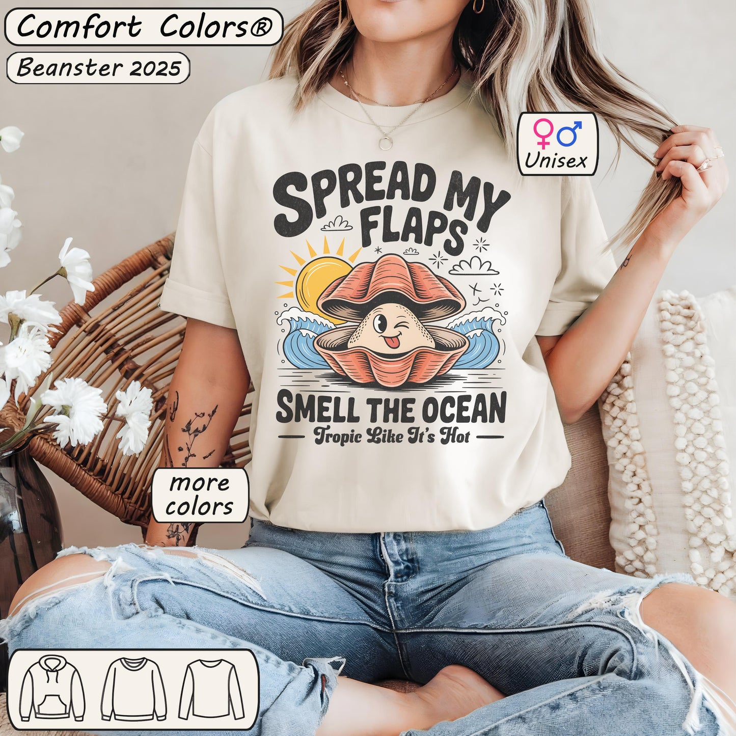 Spread My Flaps Smell The Ocean | Clam T-Shirt