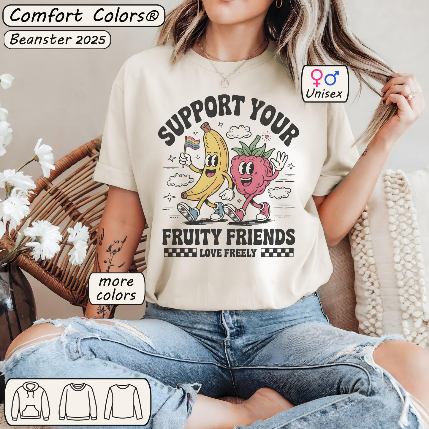 Support Your Fruity Friends โ Cute Pride Shirt ๐๐๐