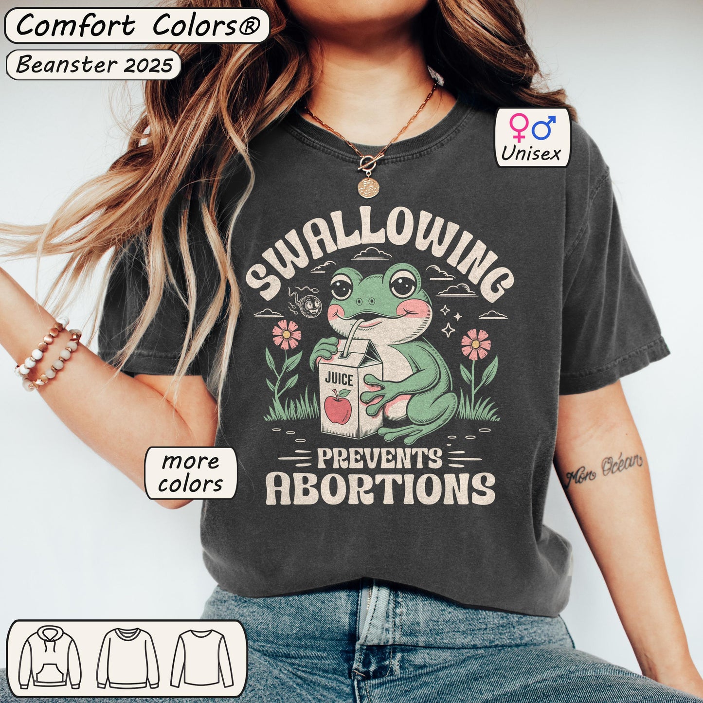 Swallowing Prevents Abortions Frog Tee – Funny Raunchy Shirt