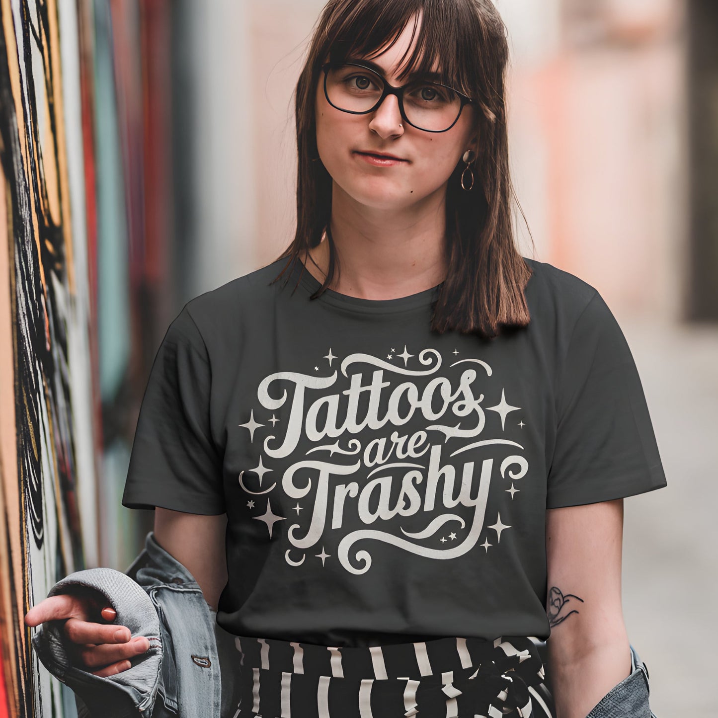 Tattoos Are Trashy Shirt – Funny Tattooed Gift Tee