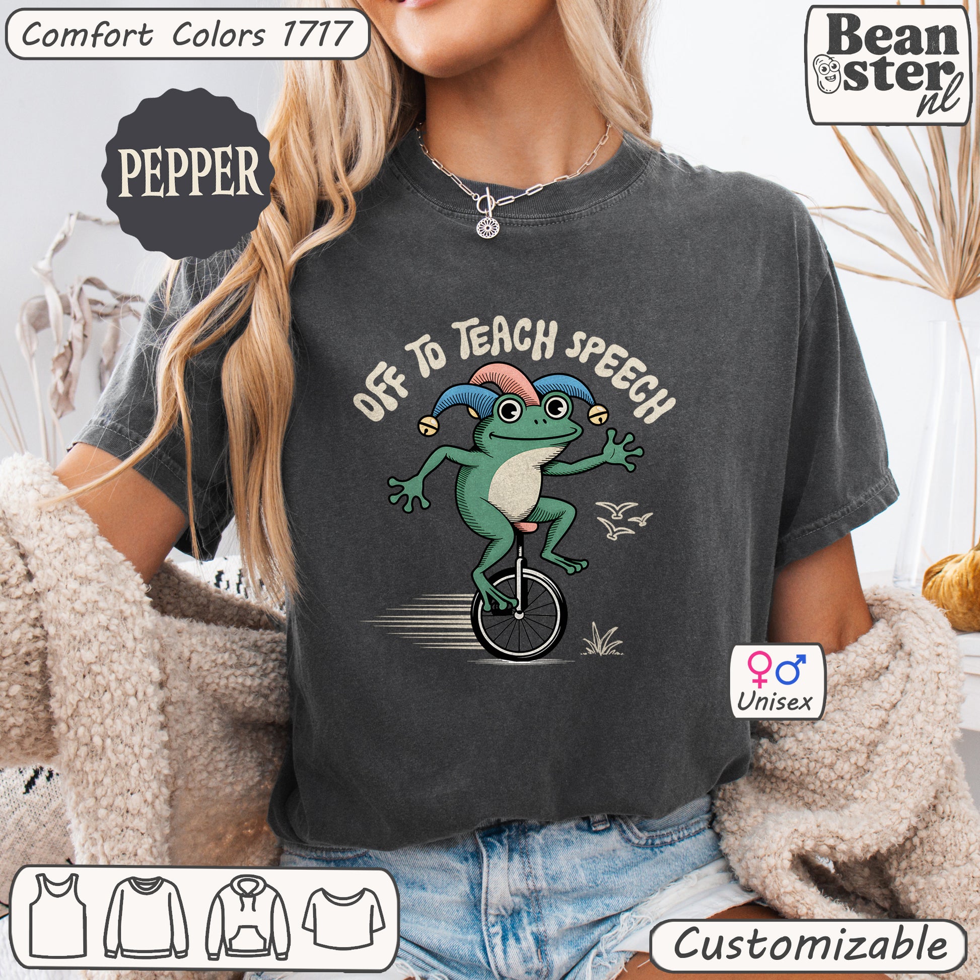 Silly frog graphic Language Pathologist tee for speech teachers