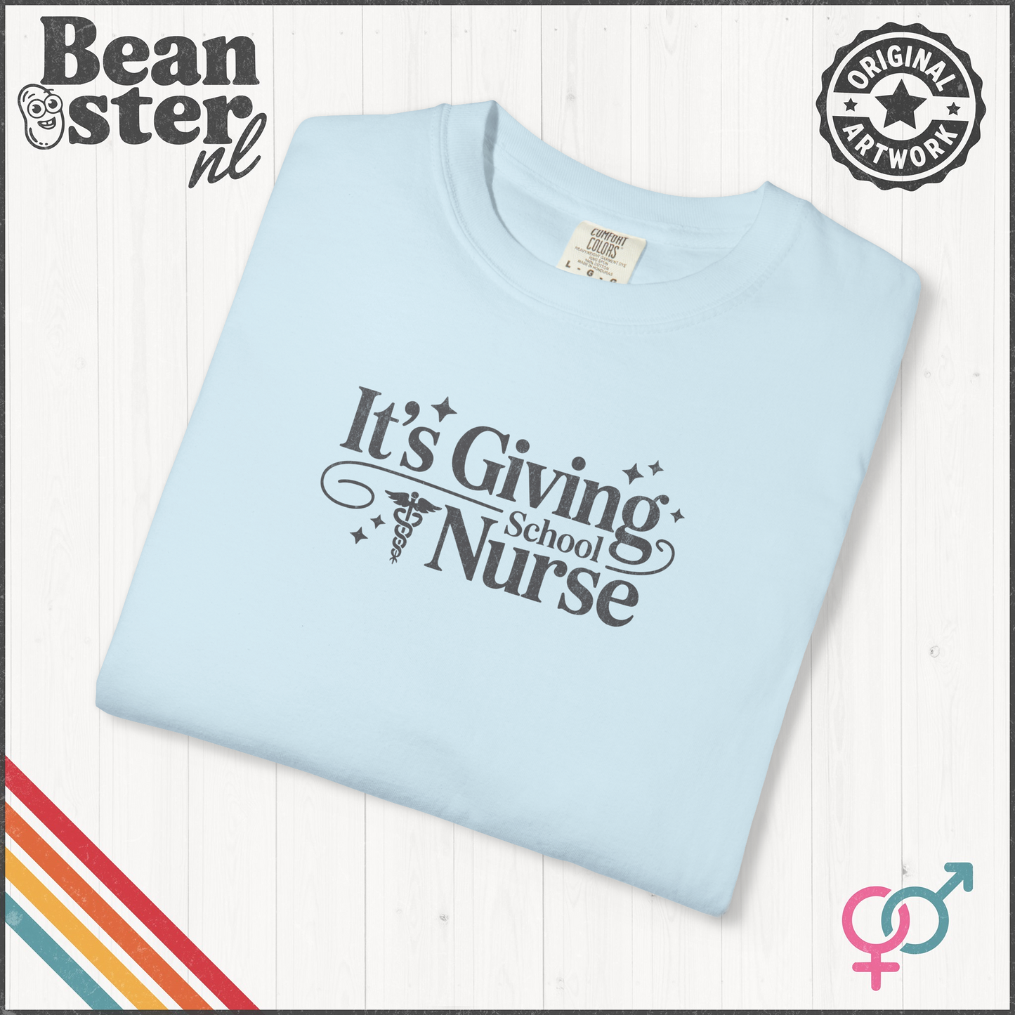 It’s Giving School Nurse Tee – Minimalist Graphic Shirt