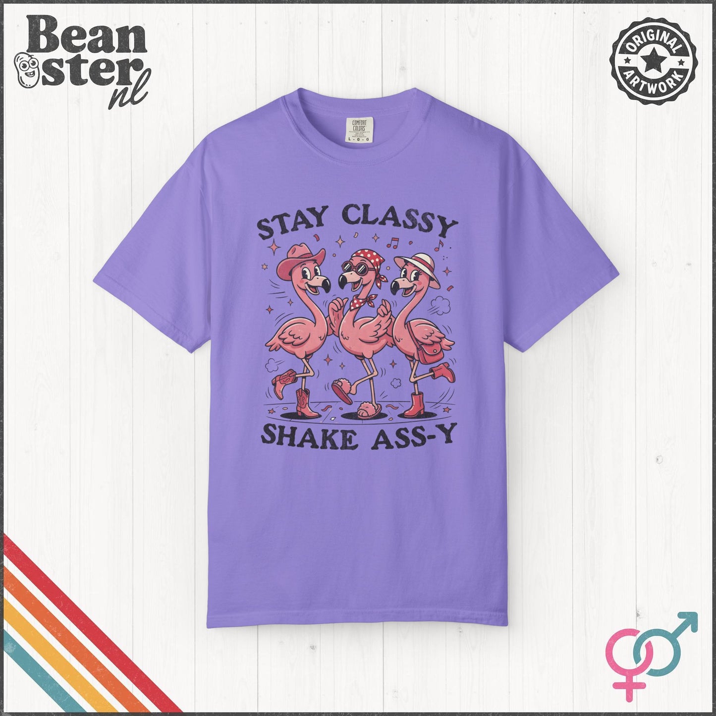 Stay Classy Shake Assy Funny Graphic T-Shirt Tee