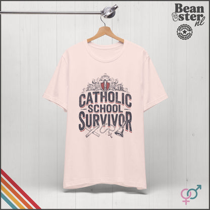 Catholic School Survivor Funny T-Shirt | Dark Humor Tee