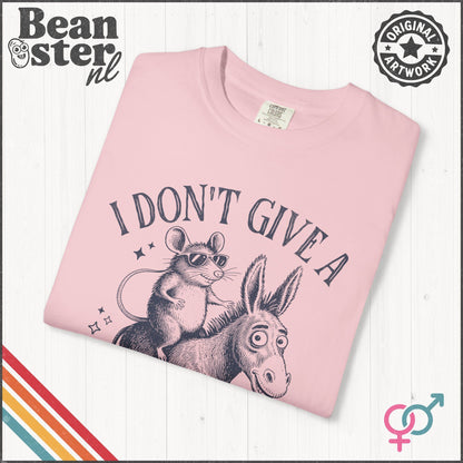 I don't give a rat's ass - Donkey Rat Shirt – Snarky Saying Tee