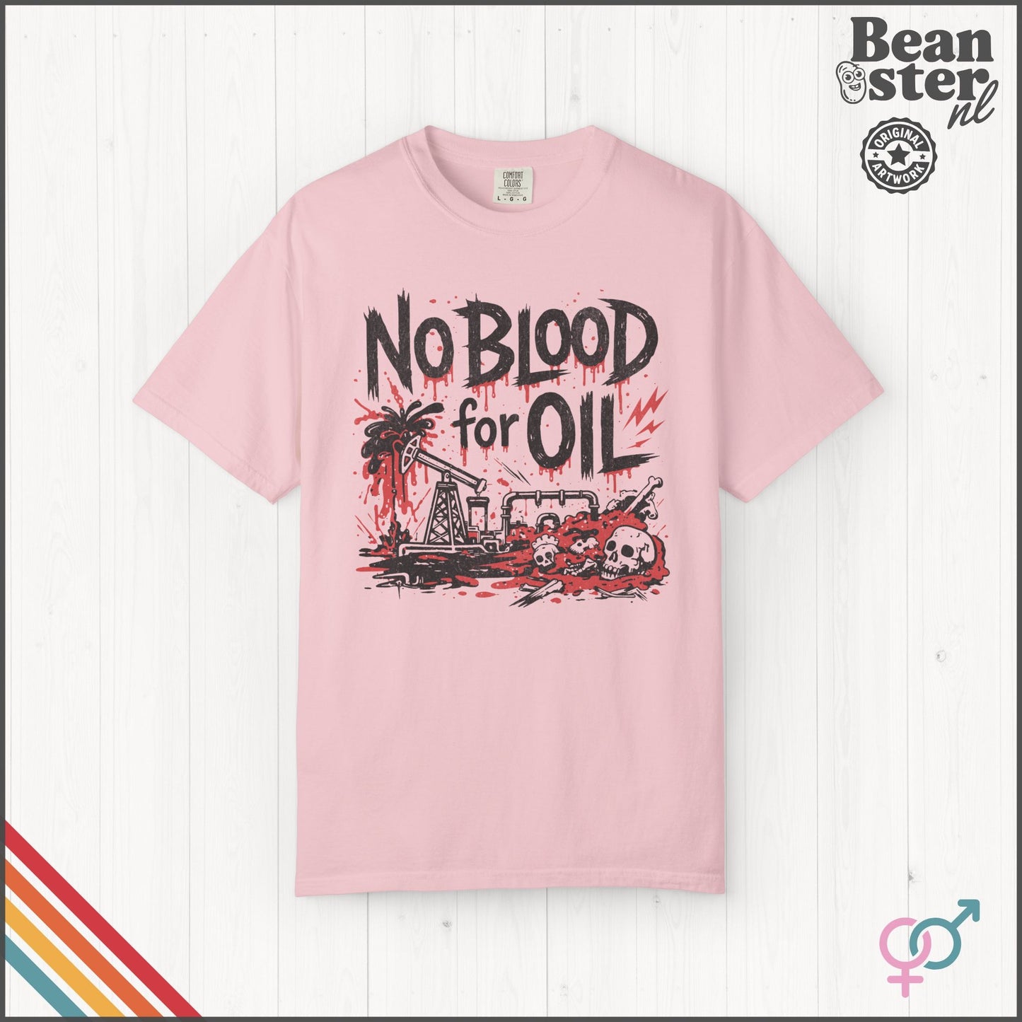 No Blood For Oil Anti-War Protest Graphic T-Shirt