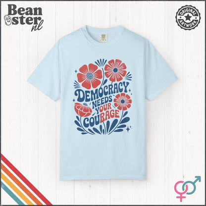 Democracy Needs Our Rage Shirt Activist Protest Shirt Floral