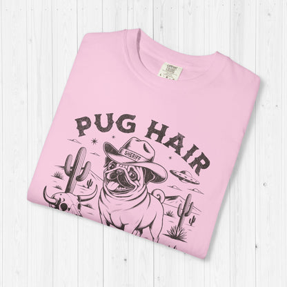 Vintage Western Pug Shirt – Customizable Pug Hair Don’t Care Tee