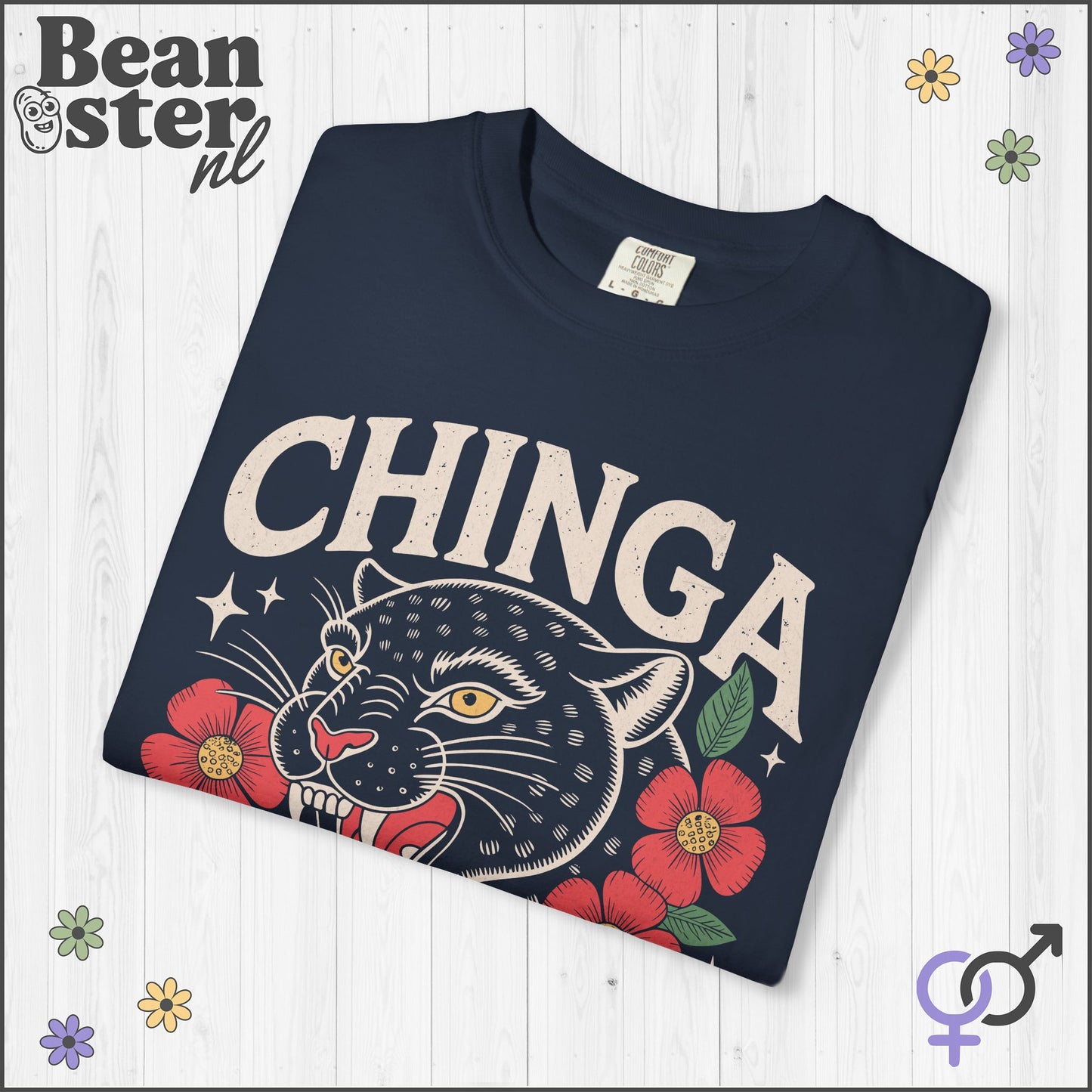 Chinga La Migra Shirt – Vintage Panther Floral Protest Tee