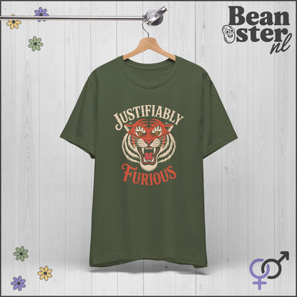 Justifiably Furious Tiger Tee | Retro Political Shirt