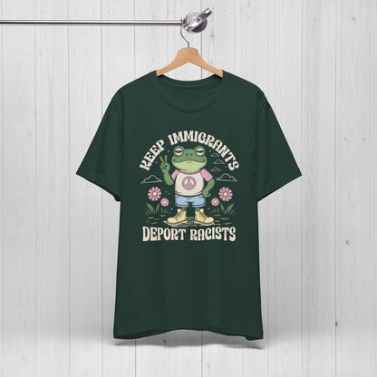 Keep Immigrants, Trade Racists Shirt – Funny Frog Tee