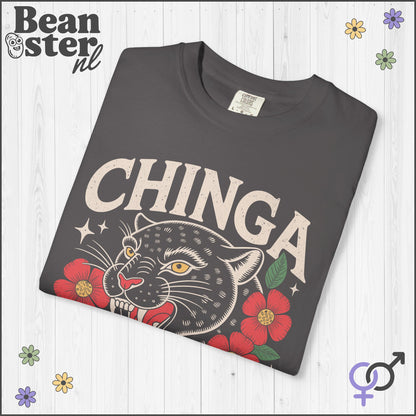 Chinga La Migra Shirt – Vintage Panther Floral Protest Tee