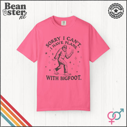 I Can't I Have Plans With Bigfoot Funny T-Shirt