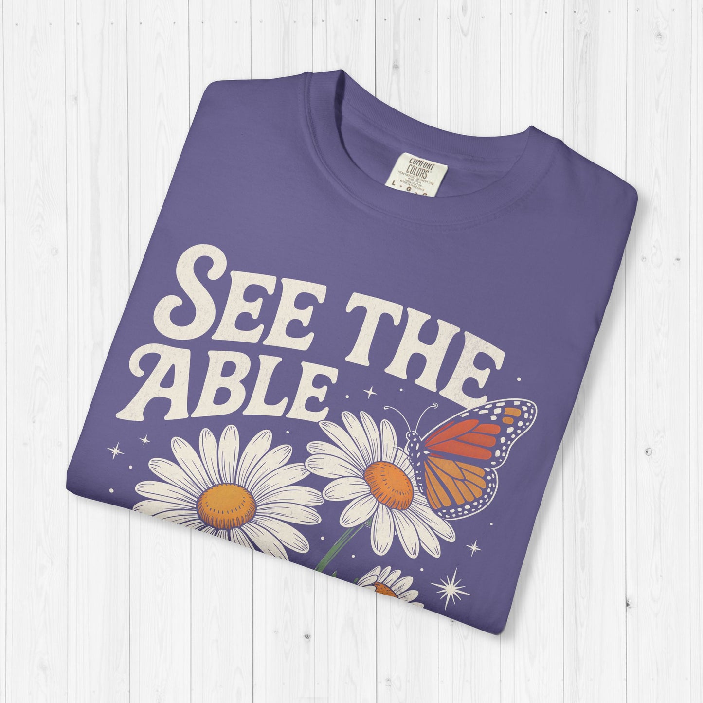 See The Able Not The Label Floral Autism Awareness Tee