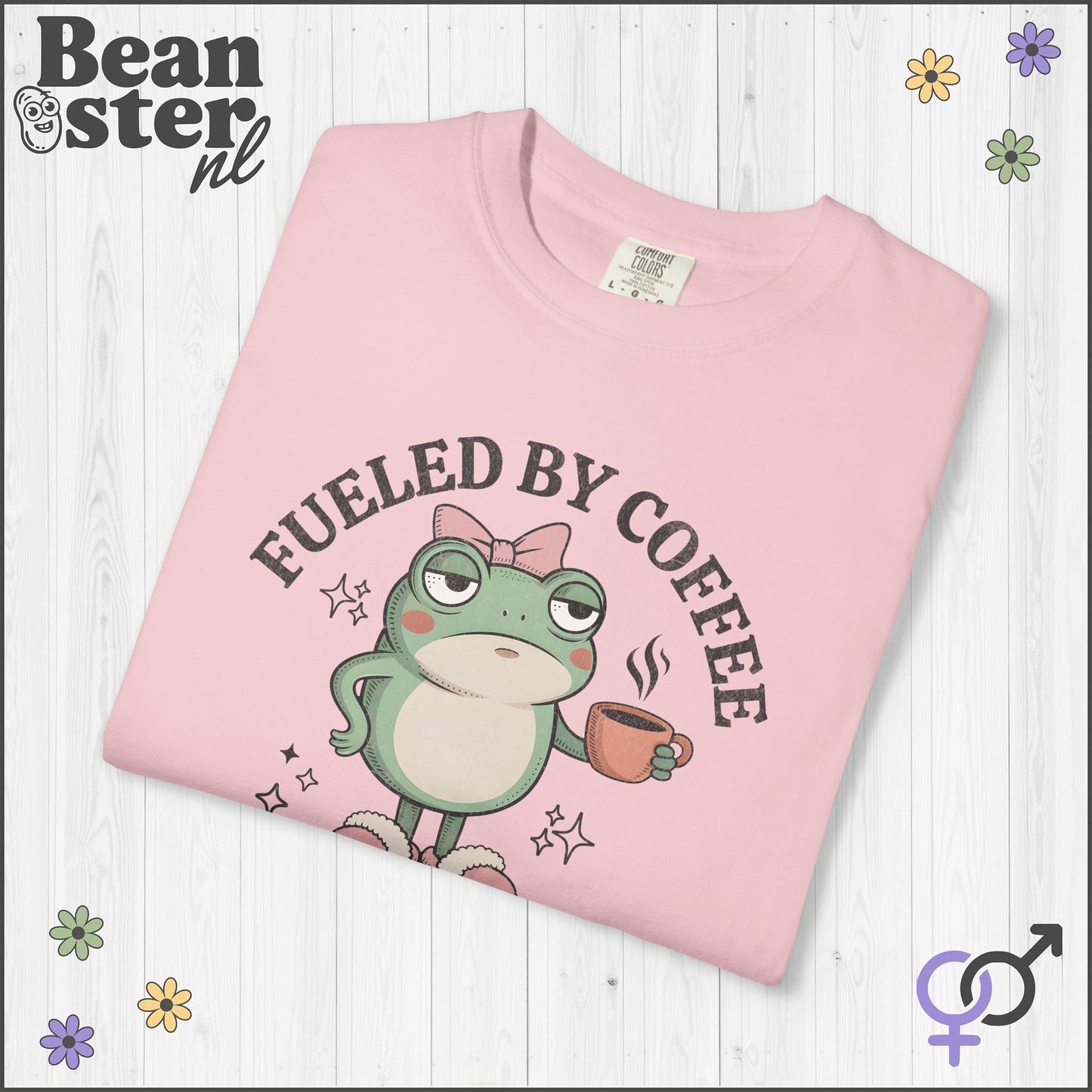 Coffee & Hormonal Chaos Funny Frog Graphic Tee