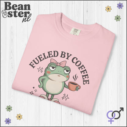 Coffee & Hormonal Chaos Funny Frog Graphic Tee