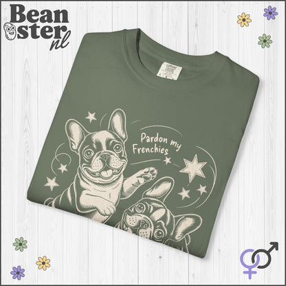 Pardon My Frenchies T-Shirt – Cute Bulldog Graphic Tee