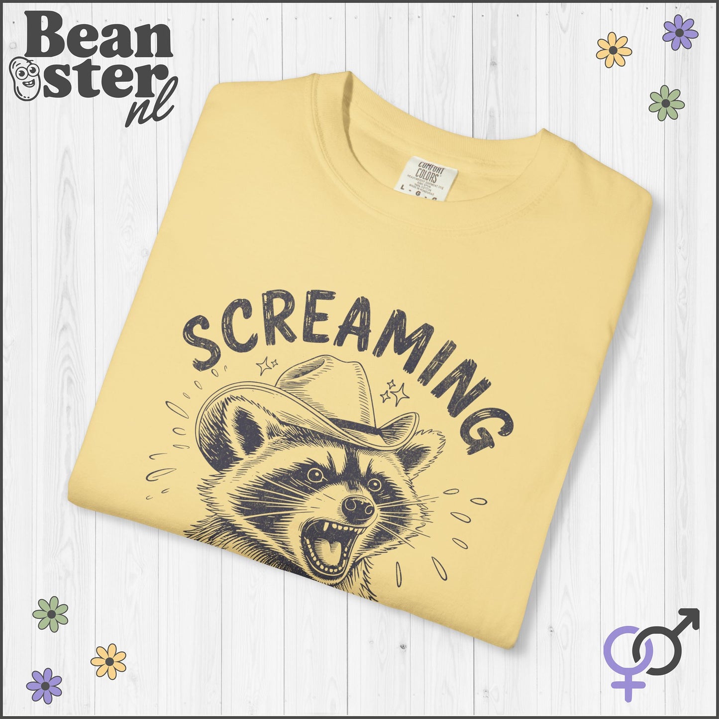 Quirky Raccoon Tee – Screaming Counts As Therapy