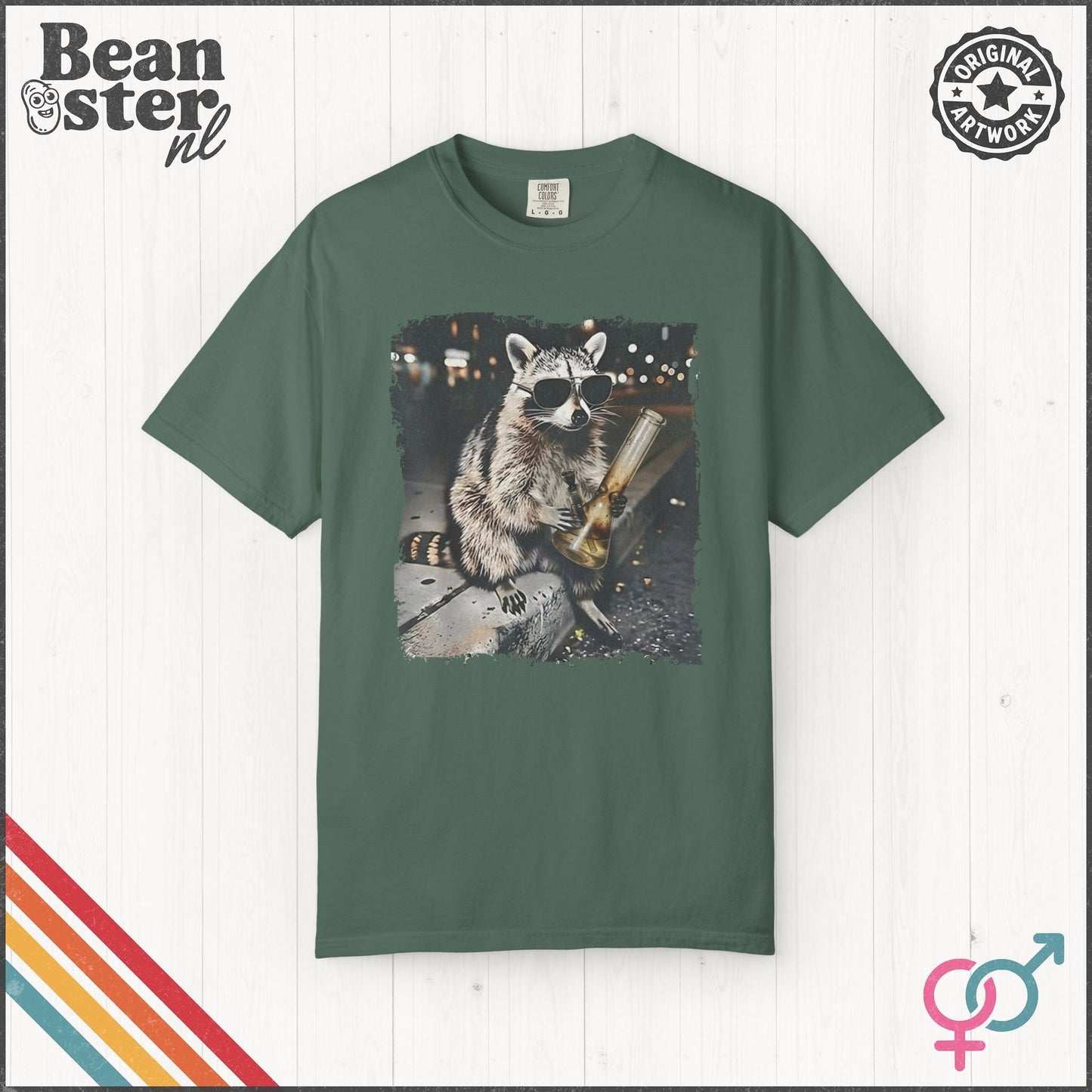 Smoking Raccoon Meme T-Shirt | Funny Vintage Animal Tee