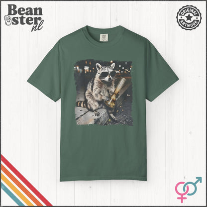 Smoking Raccoon Meme T-Shirt | Funny Vintage Animal Tee