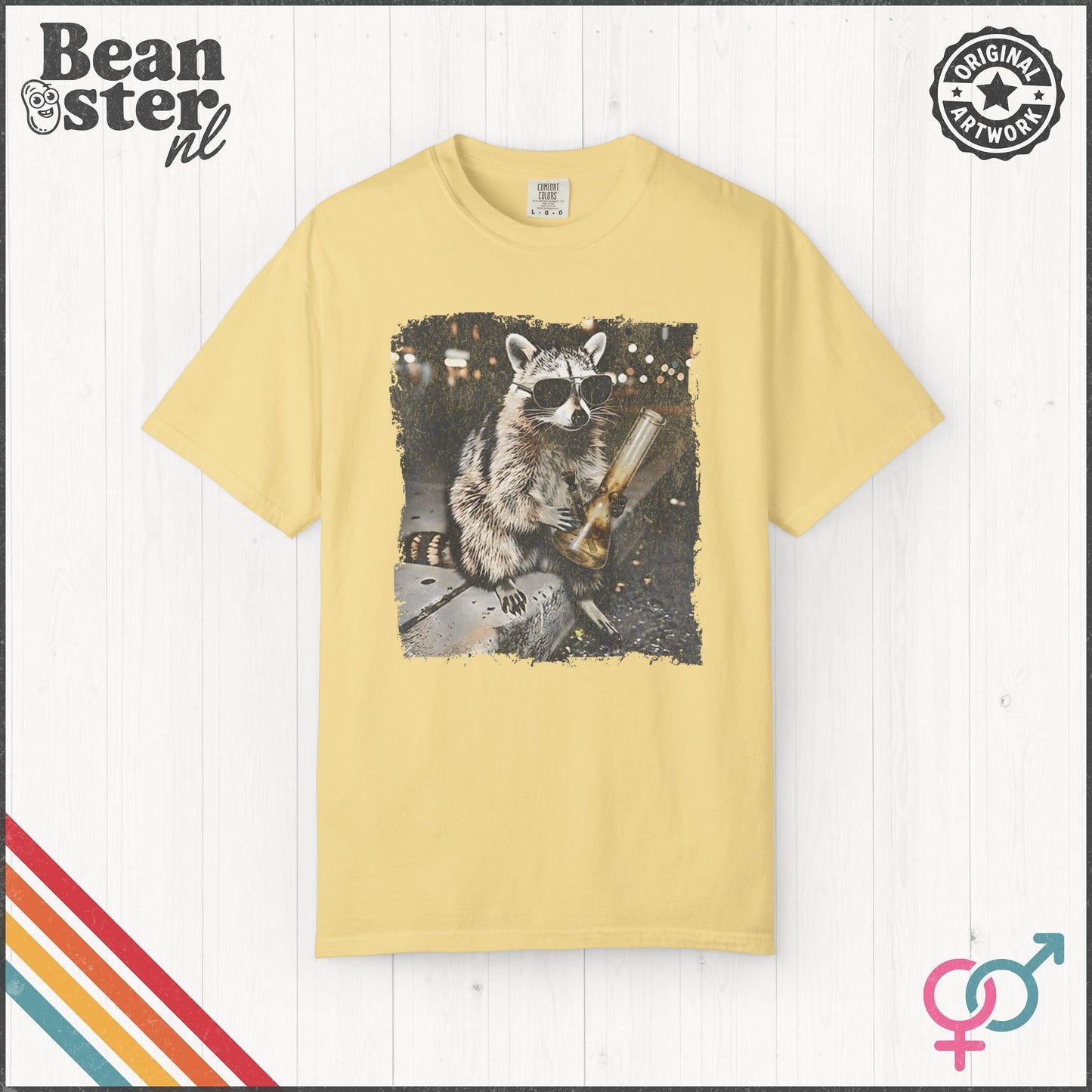 Smoking Raccoon Meme T-Shirt | Funny Vintage Animal Tee